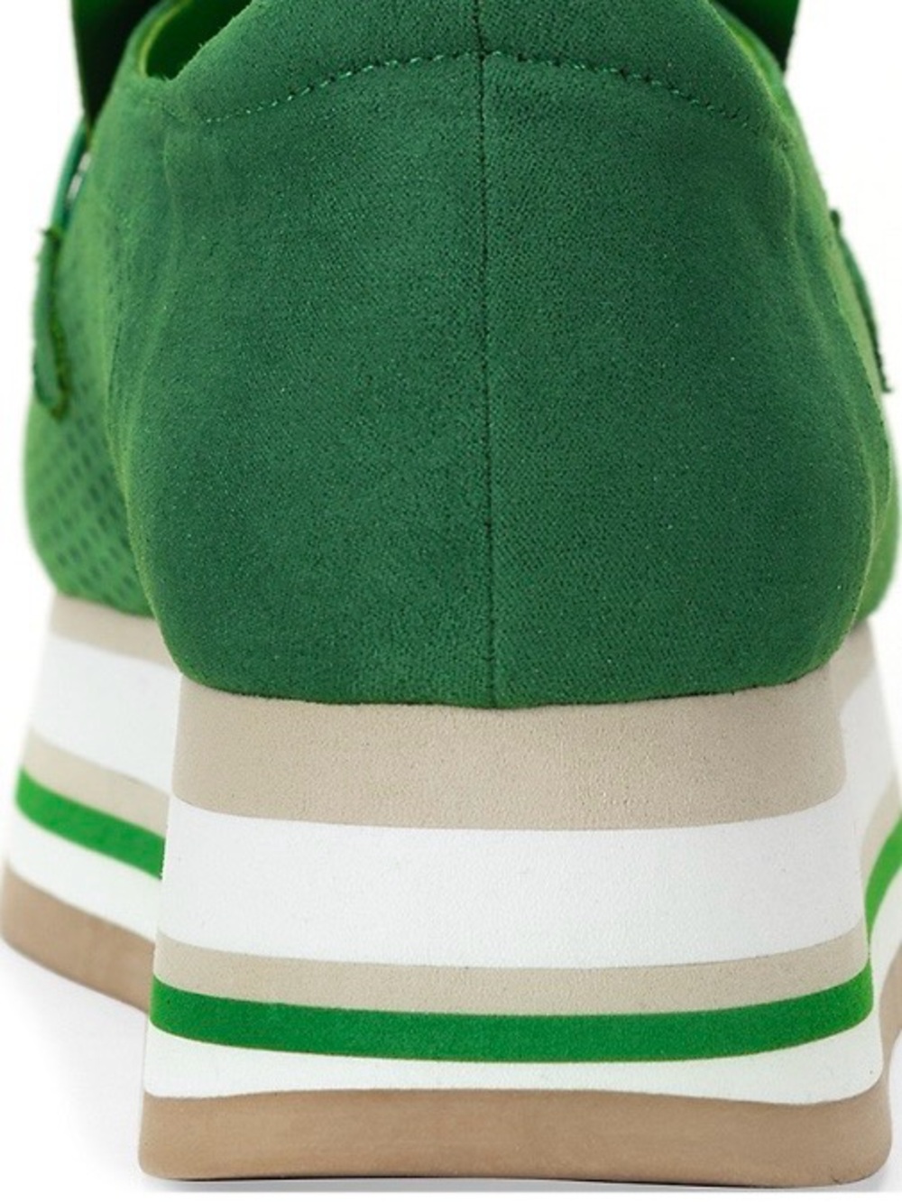 Green Platform Fringe Loafer Sneakers NWT - Picture 3 of 10